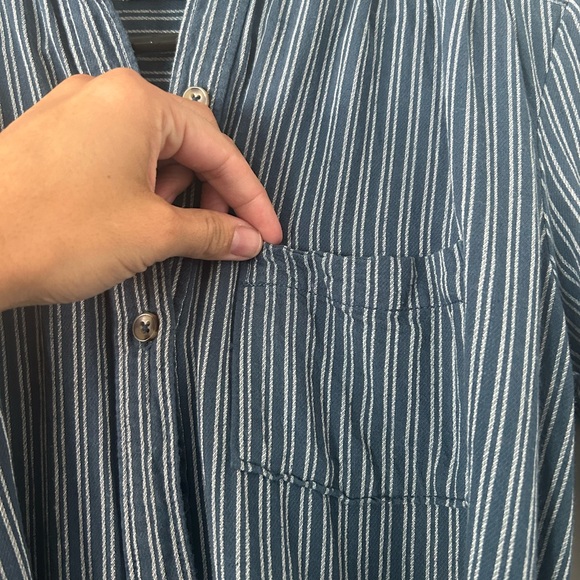 Anthropologie Blue and White Striped Dress - Picture 10 of 11